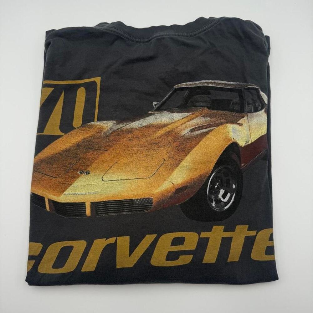 American Eagle Outfitters Corvette T-shirt with gold Corvette boxy fit Size XXL
